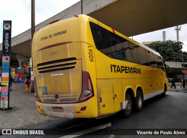 Viação Itapemirim 60061 na cidade de Belo Horizonte, Minas Gerais, Brasil, por Vicente de Paulo Alves. Número da foto: #7287518.