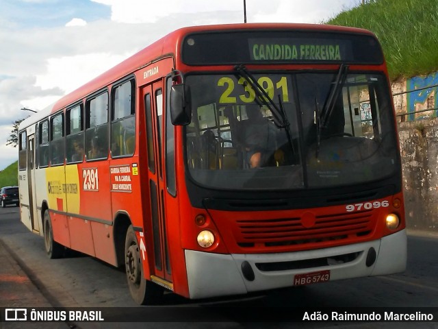 Viação Belo Monte Transportes Coletivos 97096 na cidade de Belo Horizonte, Minas Gerais, Brasil, por Adão Raimundo Marcelino. ID da foto: 7344040.