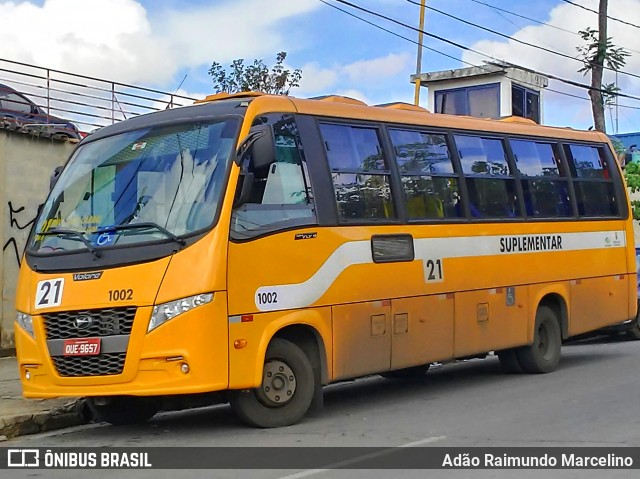 Transporte Suplementar de Belo Horizonte 1002 na cidade de Belo Horizonte, Minas Gerais, Brasil, por Adão Raimundo Marcelino. Número da foto: #7343788.