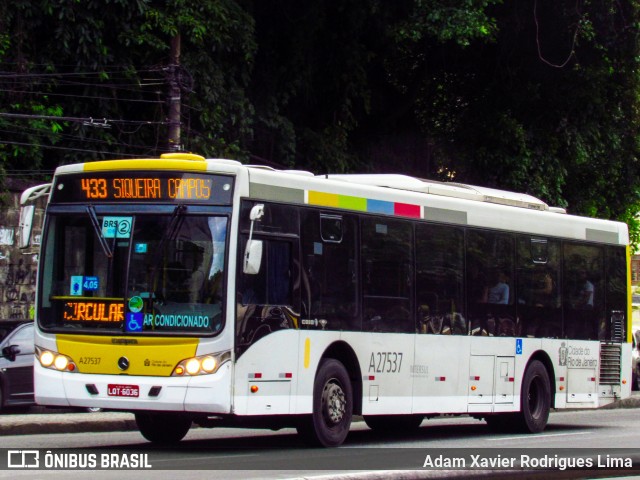 Transportes Vila Isabel A27537 na cidade de Rio de Janeiro, Rio de Janeiro, Brasil, por Adam Xavier Rodrigues Lima. Número da foto: #7345542.