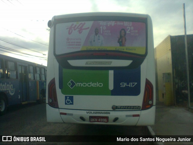 Viação Modelo 9417 na cidade de Aracaju, Sergipe, Brasil, por Mario dos Santos Nogueira Junior. Número da foto: #7344639.