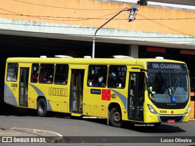 TCGL - Transportes Coletivos Grande Londrina 3389 na cidade de Londrina, Paraná, Brasil, por Lucas Oliveira . ID da foto: 7345910.