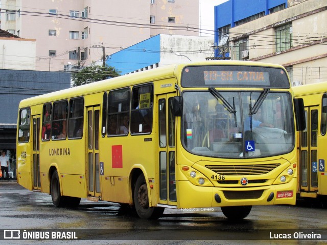 TCGL - Transportes Coletivos Grande Londrina 4136 na cidade de Londrina, Paraná, Brasil, por Lucas Oliveira . Número da foto: #7345899.