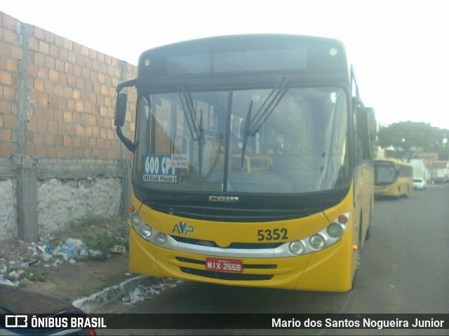 AVP - Auto Viação Paraíso 5352 na cidade de Aracaju, Sergipe, Brasil, por Mario dos Santos Nogueira Junior. Número da foto: #7349205.