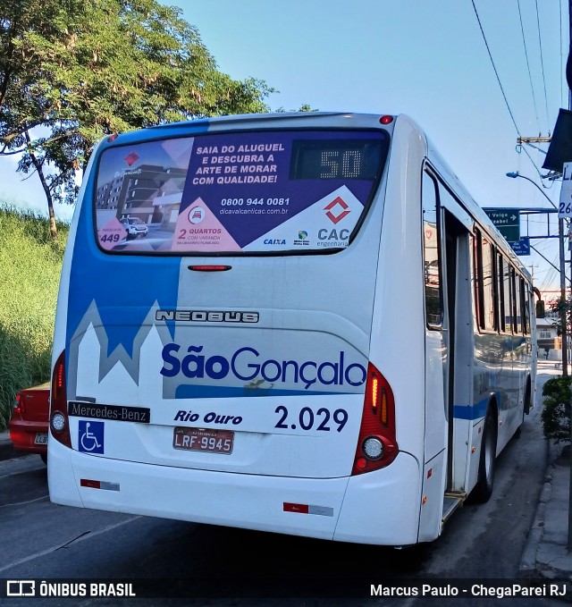 Viação Rio Ouro 2.029 na cidade de São Gonçalo, Rio de Janeiro, Brasil, por Marcus Paulo - ChegaParei RJ. Número da foto: #7350062.