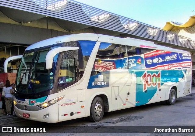 Auto Viação 1001 RJ 108.264 na cidade de Rio de Janeiro, Rio de Janeiro, Brasil, por Jhonathan Barros. ID da foto: 7349345.