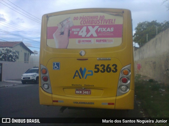 AVP - Auto Viação Paraíso 5363 na cidade de Aracaju, Sergipe, Brasil, por Mario dos Santos Nogueira Junior. Número da foto: #7349201.