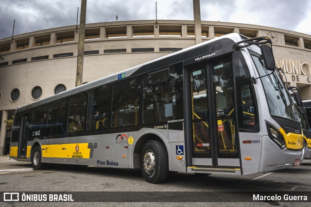 Viação Metrópole Paulista - Zona Leste 3 1443 na cidade de São Paulo, São Paulo, Brasil, por Marcelo Guerra. Número da foto: #7348355.