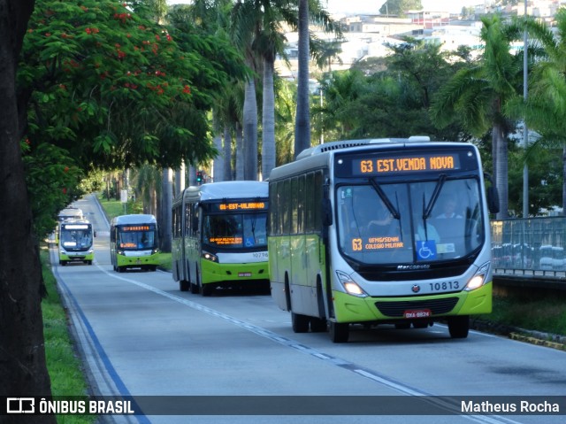 Milênio Transportes 10813 na cidade de Belo Horizonte, Minas Gerais, Brasil, por Matheus Rocha. Número da foto: #7349698.