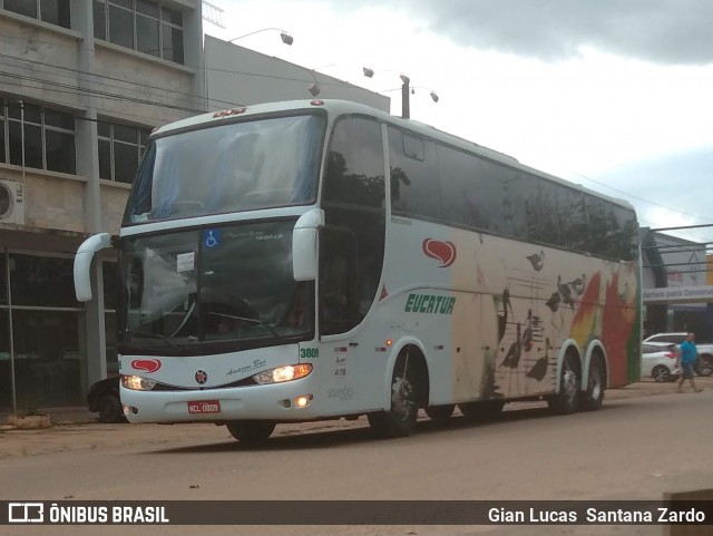 Eucatur - Empresa União Cascavel de Transportes e Turismo 3809 na cidade de Ji-Paraná, Rondônia, Brasil, por Gian Lucas  Santana Zardo. ID da foto: 7347324.