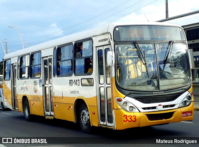 Belém Rio Transportes BD-143 na cidade de Belém, Pará, Brasil, por Mateus Rodrigues. ID da foto: 7351224.