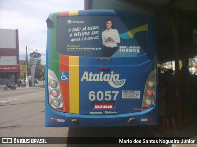 Viação Atalaia Transportes 6057 na cidade de Aracaju, Sergipe, Brasil, por Mario dos Santos Nogueira Junior. ID da foto: 7353610.