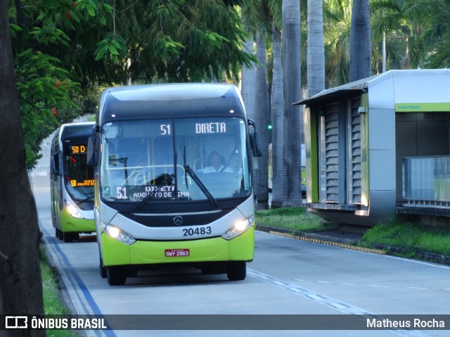 SM Transportes 20483 na cidade de Belo Horizonte, Minas Gerais, Brasil, por Matheus Rocha. Número da foto: #7352712.