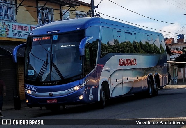 Viação Águia Branca 23760 na cidade de Divisa Alegre, Minas Gerais, Brasil, por Vicente de Paulo Alves. ID da foto: 7351946.