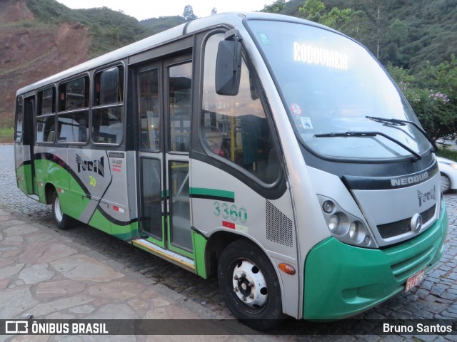Turin Transportes 3360 na cidade de Ouro Preto, Minas Gerais, Brasil, por Bruno Santos. Número da foto: #7350765.