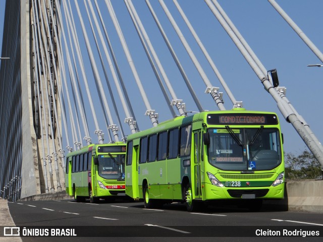 Transporte Coletivo Cidade Verde 01238 na cidade de Teresina, Piauí, Brasil, por Cleiton Rodrigues. ID da foto: 7353516.