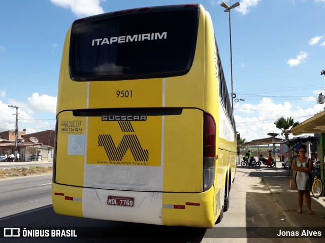 Viação Itapemirim 9501 na cidade de Goiana, Pernambuco, Brasil, por Jonas Alves. Número da foto: #7353768.