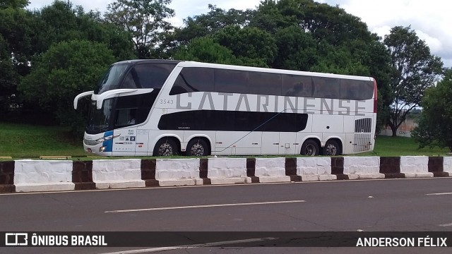 Auto Viação Catarinense 3543 na cidade de Foz do Iguaçu, Paraná, Brasil, por ANDERSON FÉLIX. Número da foto: #7352000.