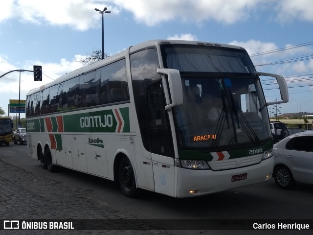 Empresa Gontijo de Transportes 20110 na cidade de Aracaju, Sergipe, Brasil, por Carlos Henrique. ID da foto: 7350667.