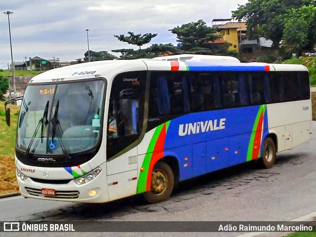 Univale Transportes F-0260 na cidade de Belo Horizonte, Minas Gerais, Brasil, por Adão Raimundo Marcelino. Número da foto: #7353135.