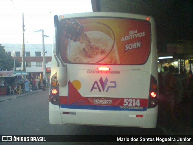 AVP - Auto Viação Paraíso 5214 na cidade de Aracaju, Sergipe, Brasil, por Mario dos Santos Nogueira Junior. ID da foto: 7350984.