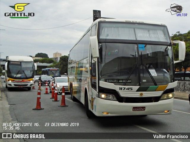 Empresa Gontijo de Transportes 11745 na cidade de Belo Horizonte, Minas Gerais, Brasil, por Valter Francisco. ID da foto: 7353995.