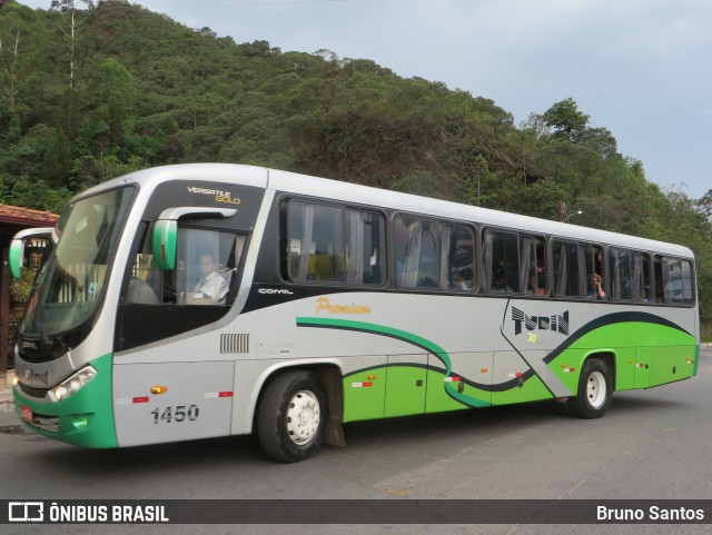 Turin Transportes 1450 na cidade de Ouro Preto, Minas Gerais, Brasil, por Bruno Santos. Número da foto: #7350870.