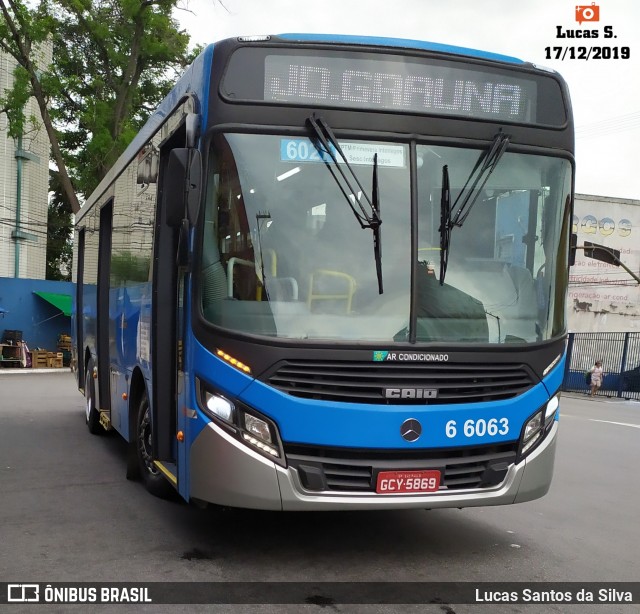 Transwolff Transportes e Turismo 6 6063 na cidade de São Paulo, São Paulo, Brasil, por Lucas Santos da Silva. Número da foto: #7352080.