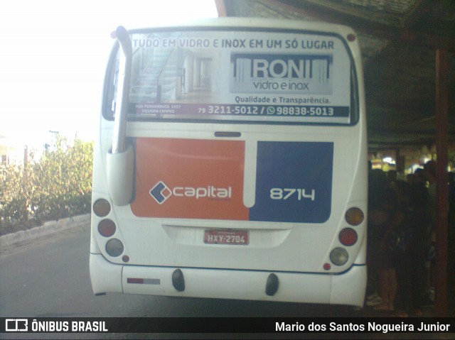 Capital Transportes 8714 na cidade de Aracaju, Sergipe, Brasil, por Mario dos Santos Nogueira Junior. ID da foto: 7355641.