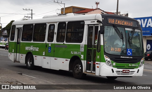 Viação Vera Cruz RJ 205.013 na cidade de Rio de Janeiro, Rio de Janeiro, Brasil, por Lucas Luz de Oliveira. Número da foto: #7356616.