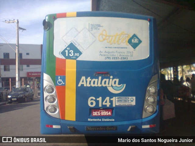 Viação Atalaia Transportes 6141 na cidade de Aracaju, Sergipe, Brasil, por Mario dos Santos Nogueira Junior. Número da foto: #7355676.