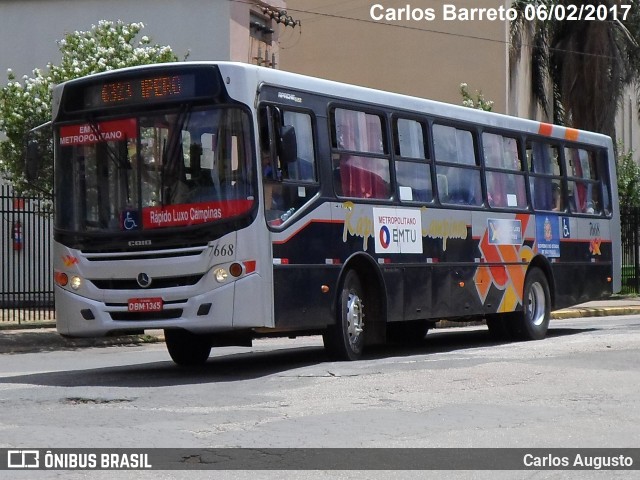 Rápido Campinas 7668 na cidade de Tatuí, São Paulo, Brasil, por Carlos Augusto. ID da foto: 7356056.