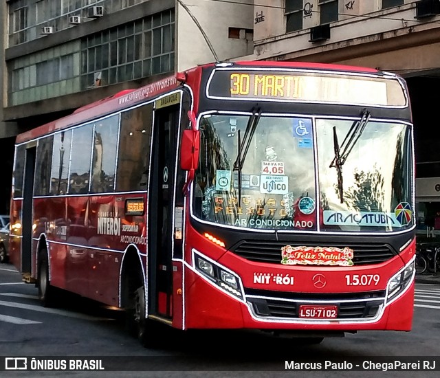 Viação Araçatuba 1.5.079 na cidade de Niterói, Rio de Janeiro, Brasil, por Marcus Paulo - ChegaParei RJ. Número da foto: #7354855.