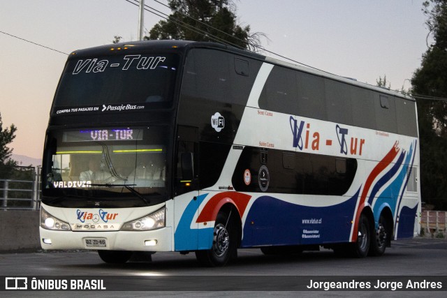 Via-Tur DZZD60 na cidade de San Bernardo, Maipo, Metropolitana de Santiago, Chile, por Jorgeandres Jorge Andres. ID da foto: 7354526.