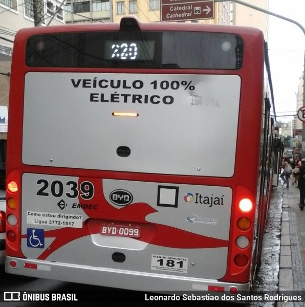 Itajaí Transportes Coletivos 2039 na cidade de Campinas, São Paulo, Brasil, por Leonardo Sebastiao dos Santos Rodrigues. Número da foto: #7357864.