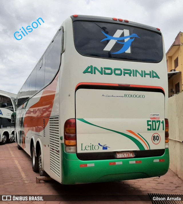 Empresa de Transportes Andorinha 5071 na cidade de Corumbá, Mato Grosso do Sul, Brasil, por Gilson Arruda. ID da foto: 7356760.