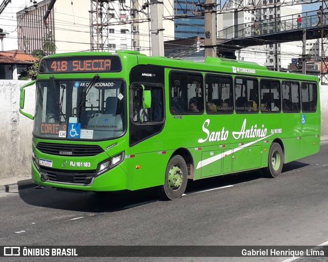 Transportes Santo Antônio RJ 161.183 na cidade de Duque de Caxias, Rio de Janeiro, Brasil, por Gabriel Henrique Lima. ID da foto: 7354881.