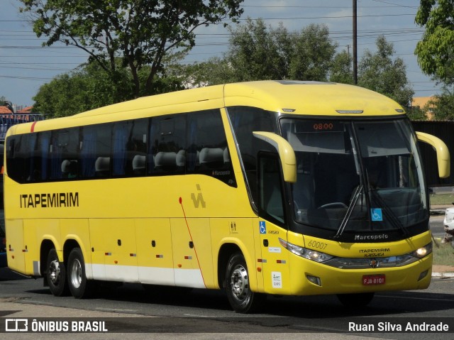 Viação Itapemirim 60007 na cidade de Teresina, Piauí, Brasil, por Ruan Silva Andrade. Número da foto: #7356399.