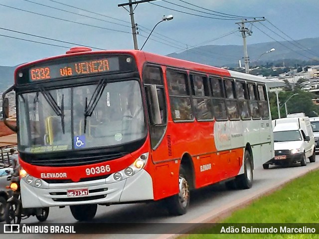 Saritur - Santa Rita Transporte Urbano e Rodoviário 90386 na cidade de Belo Horizonte, Minas Gerais, Brasil, por Adão Raimundo Marcelino. ID da foto: 7357617.