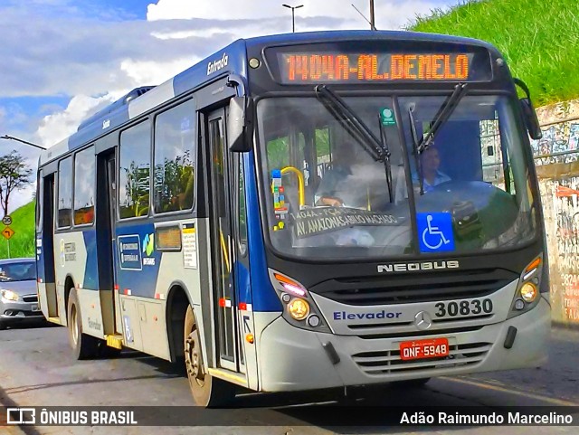 Bettania Ônibus 30830 na cidade de Belo Horizonte, Minas Gerais, Brasil, por Adão Raimundo Marcelino. ID da foto: 7357722.