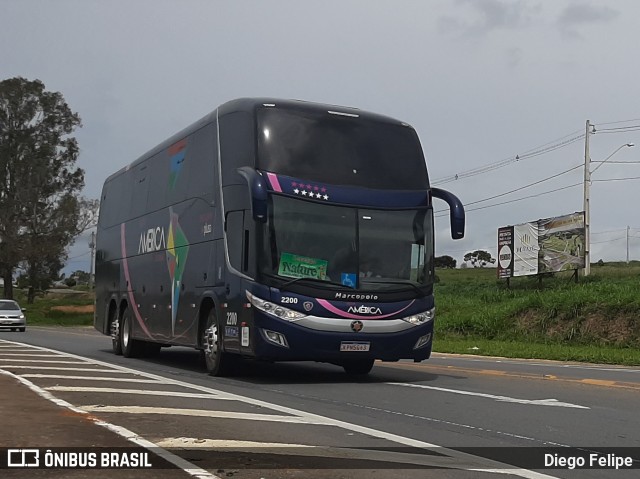Nova América Turismo 2200 na cidade de Formiga, Minas Gerais, Brasil, por Diego Felipe. Número da foto: #7357720.