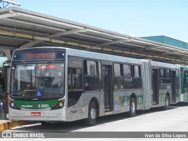 Via Sudeste Transportes S.A. 5 2553 na cidade de São Paulo, São Paulo, Brasil, por Ivan da Silva Lopes. Número da foto: #7357825.