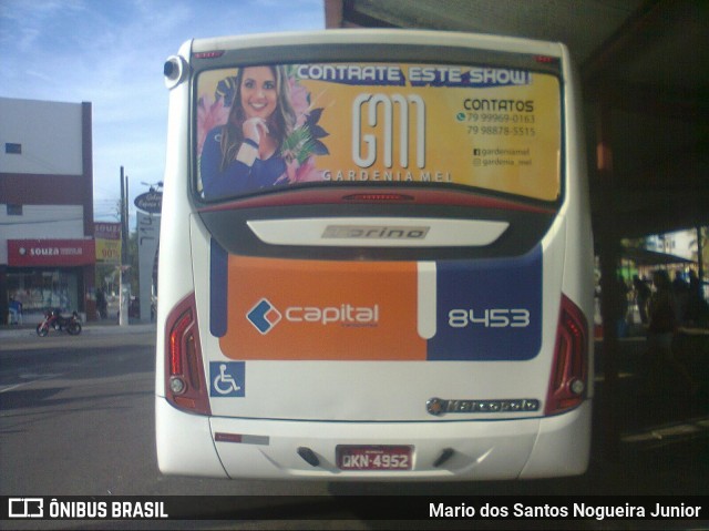 Capital Transportes 8453 na cidade de Aracaju, Sergipe, Brasil, por Mario dos Santos Nogueira Junior. Número da foto: #7358217.