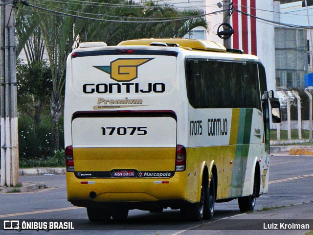 Empresa Gontijo de Transportes 17075 na cidade de Juiz de Fora, Minas Gerais, Brasil, por Luiz Krolman. ID da foto: 7358307.