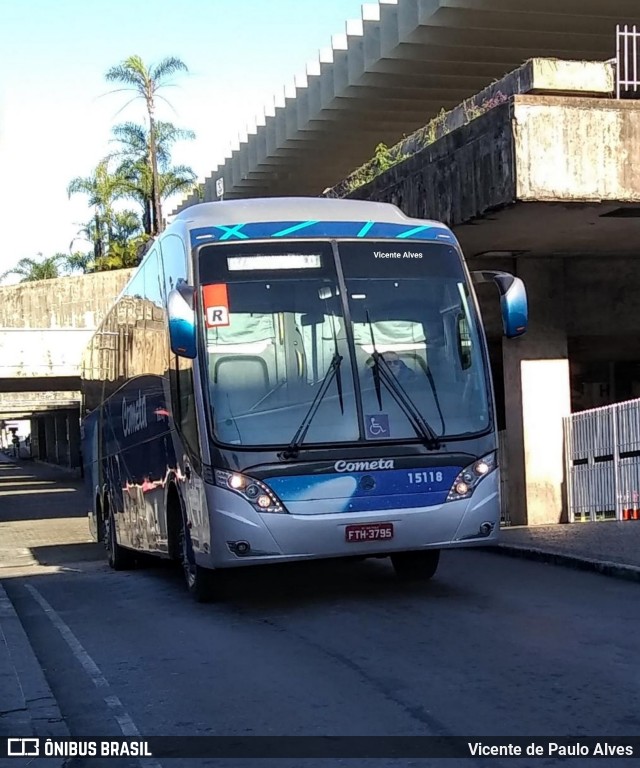 Viação Cometa 15118 na cidade de Belo Horizonte, Minas Gerais, Brasil, por Vicente de Paulo Alves. Número da foto: #7360169.