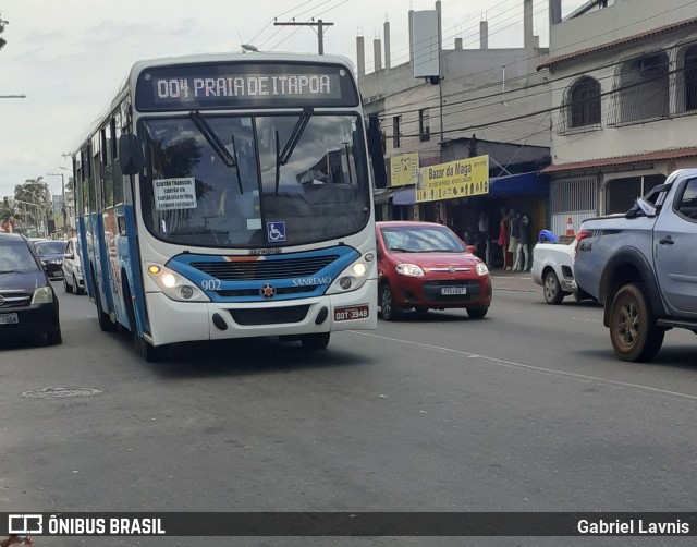Viação Sanremo 902 na cidade de Vila Velha, Espírito Santo, Brasil, por Gabriel Lavnis. Número da foto: #7358976.
