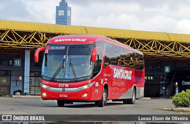 Viação Santa Cruz 21718 na cidade de Poços de Caldas, Minas Gerais, Brasil, por Lucas Elson de Oliveira. Número da foto: #7360381.