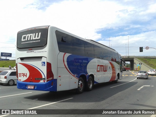 CMW Transportes 1174 na cidade de Balneário Camboriú, Santa Catarina, Brasil, por Jonatan Eduardo Jurk Ramos. ID da foto: 7358861.