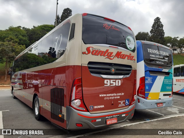 Santa Maria Fretamento e Turismo > Transportes Santa Maria(SP) 950 na cidade de São Paulo, São Paulo, Brasil, por Cecilio Cais. Número da foto: #7363409.