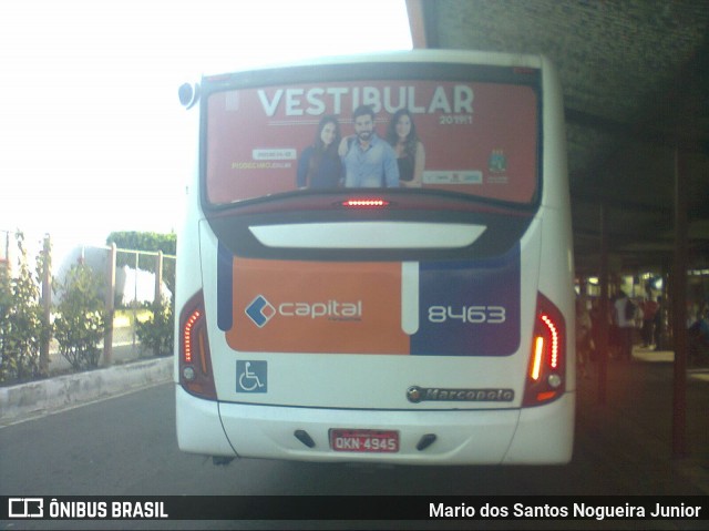 Capital Transportes 8463 na cidade de Aracaju, Sergipe, Brasil, por Mario dos Santos Nogueira Junior. ID da foto: 7361585.